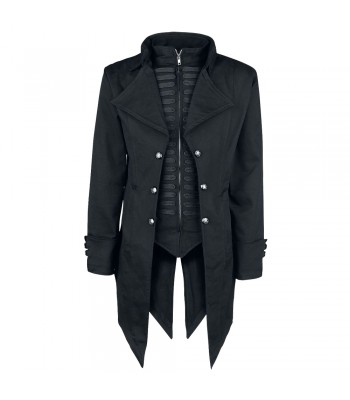 Men Tailcoat Victorian Gothic Trench Double Breast Long Coat